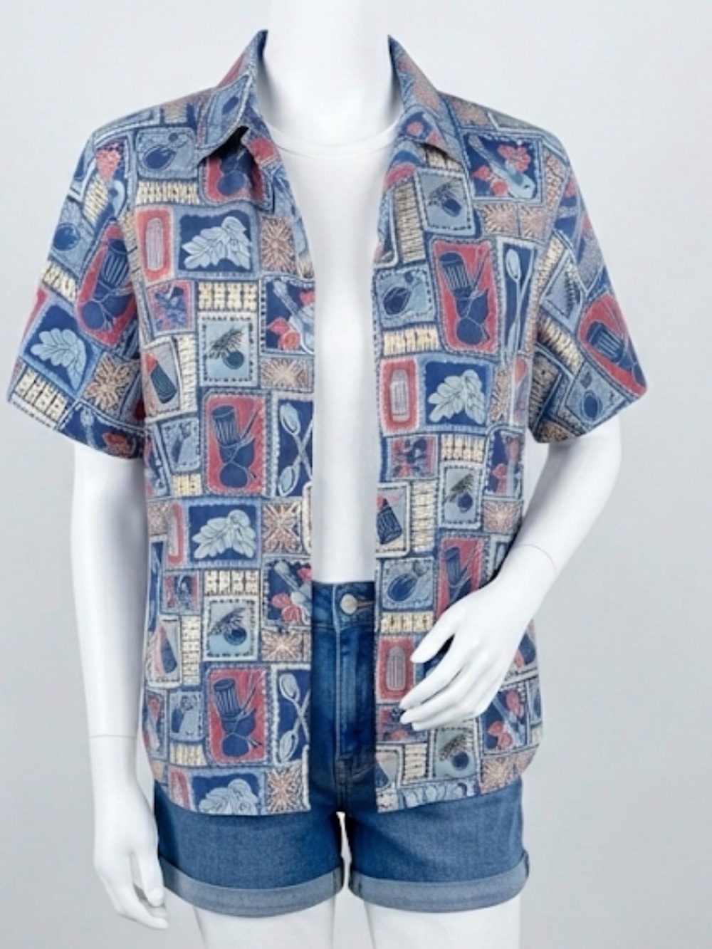 Vintage Rai Nani Made in Hawaii Tropical Aloha button Down shirt size 3XL